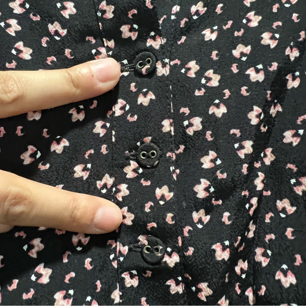 Loft Floral Patterned Button Down Cinched Waist C… - image 7